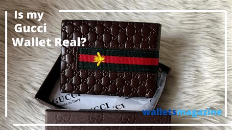 how to tell if your gucci wallet is real|gucci wallet with coin pouch.